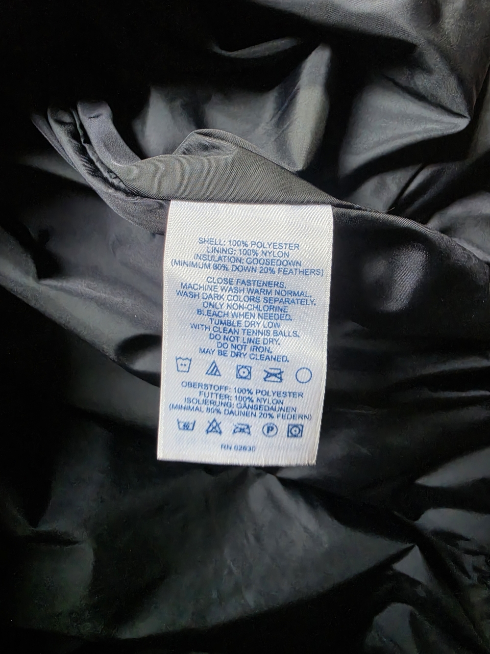 Lands' End Women's Black Long Hooded Puffer Coat - Picture 5 of 5